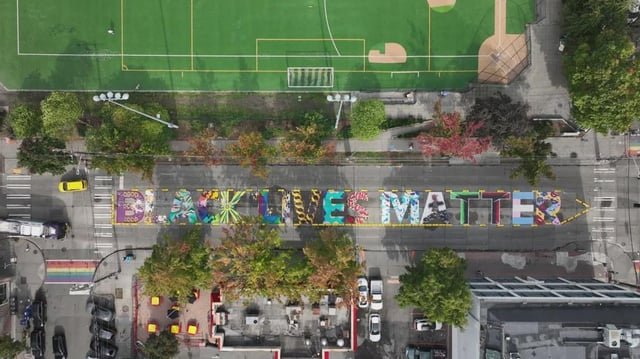 Black Lives Matter Mural defaced