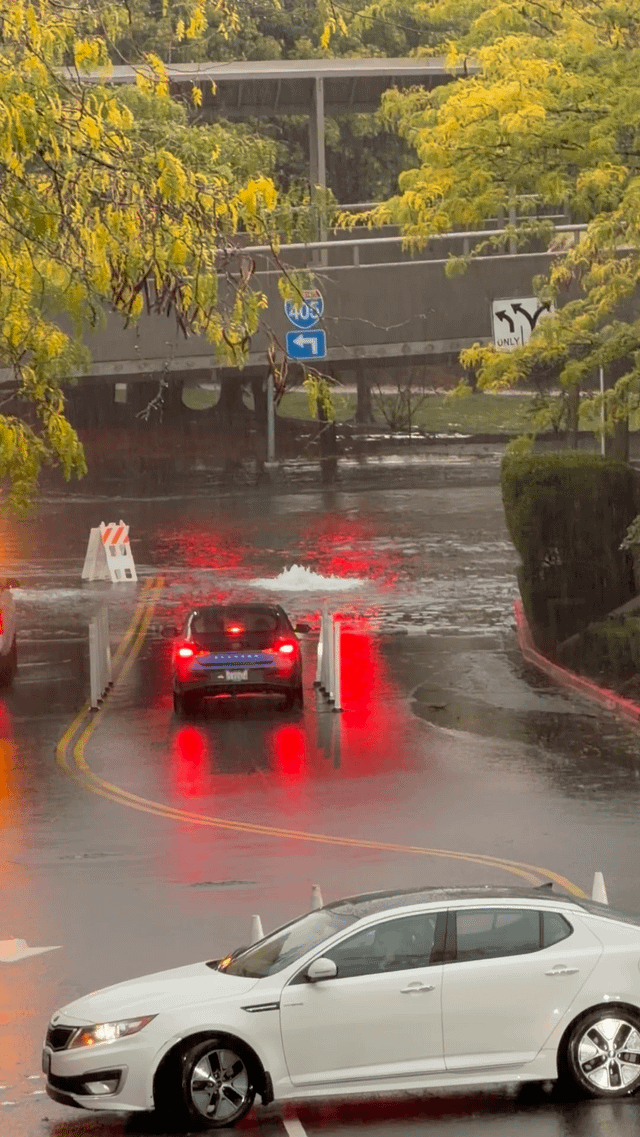 Bit of flooding earlier on the east side