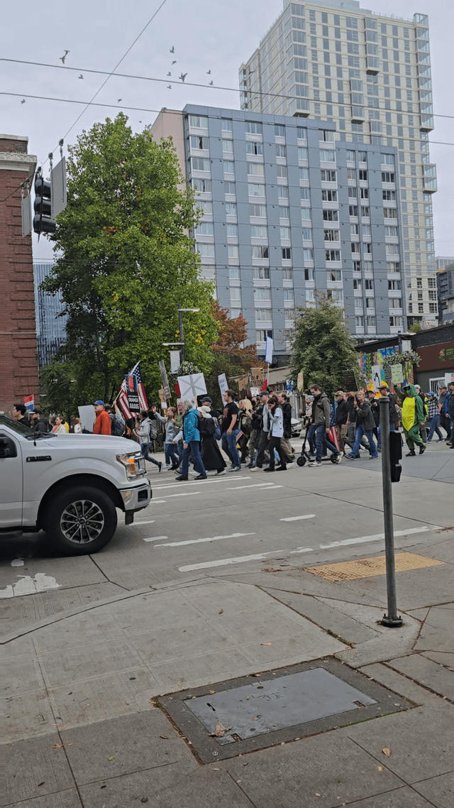 yall doing great in the no kings protest!! unfortunately couldn’t join but rooting for all my democrats and seattlers!!!