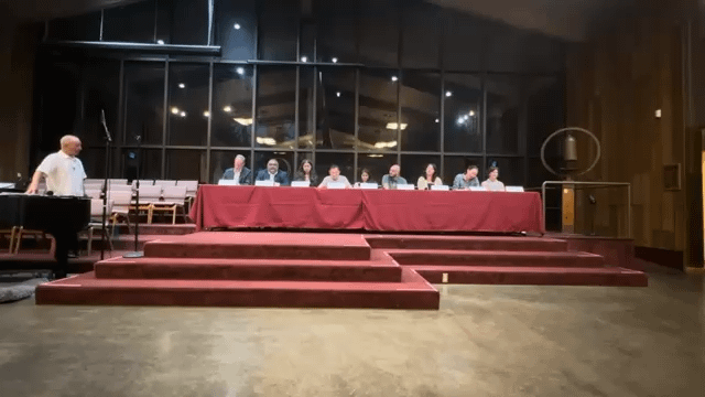 89 year old Council member Conrad Lee has temper tantrum and lies about voting record during the Bellevue City Council debates when his opponent Naren Briar stated his voting record
