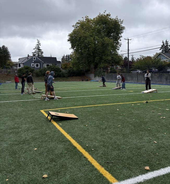 HAPPENING NOW: West Seattle High School Cornhole Club fundraising tournament
