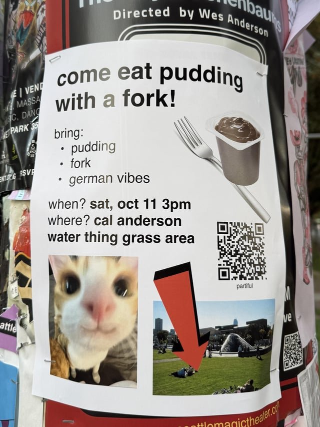 Pudding with fork event coming to Seattle!