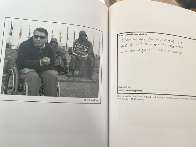 I have a photo book called “War: Voices Of Veterans”. A guy featured in it was swooped by ice and is likely to be deported. Can we do something? Let’s say his name, Muhammad Zahid Chaudhry.
