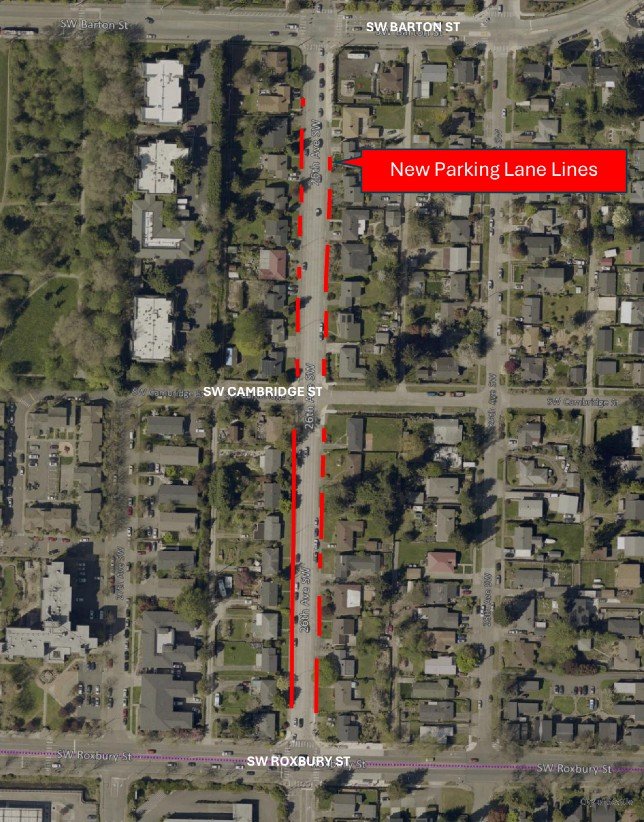 BETWEEN THE LINES: New ‘parking lane lines’ planned for 26th SW