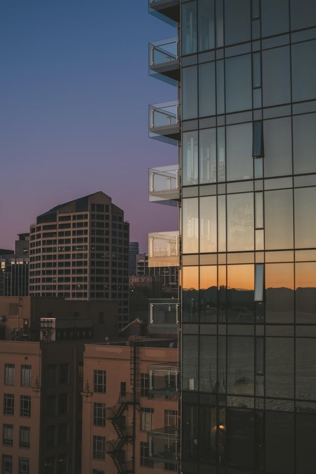 sunset colors from my downtown balcony