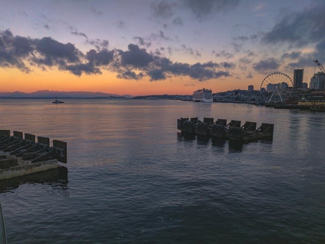 The bay looked amazing this morning at sunrise.