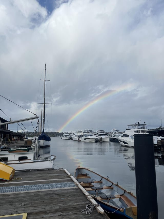 Rainbow over Lake Union today