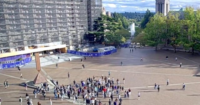 Hundred UW students, professor chase self-professed Nazi sympathizer after lecture interruption