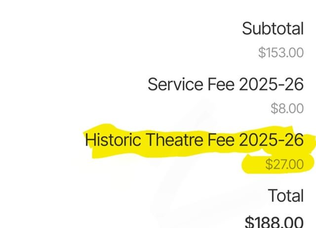 “Historic Theater Fee”