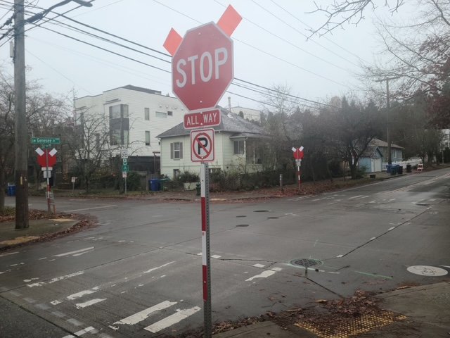 STOP: 26th SW and SW Genesee now all-way stop after SDOT sign installation