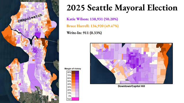 [Washington State Mapper] Precinct level results for the 2025 Seattle Mayoral Election