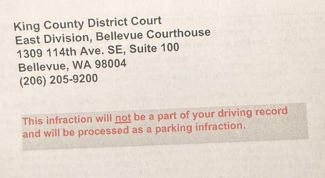 Notice of infraction