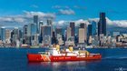 Icebreaker USCGC Polar Star departing Seattle for Pearl Harbor