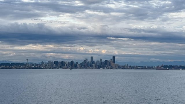 Cloudy Seattle Skyline