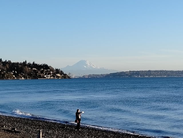 Saw Mount Rainer from Discovery Park when I was in Seattle for a work trip
