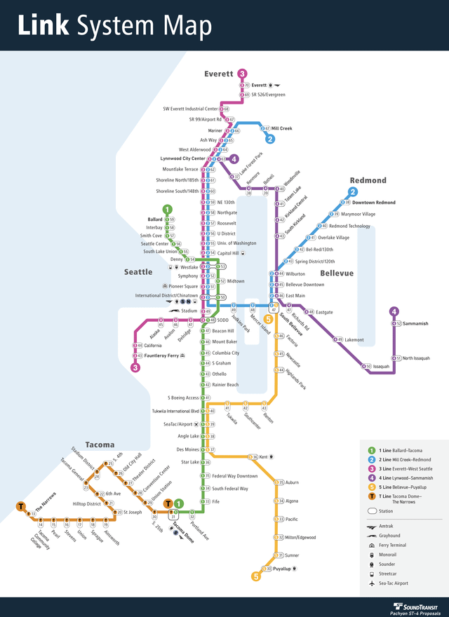 Link Light Rail System Map if there were an ST4 ballot measure