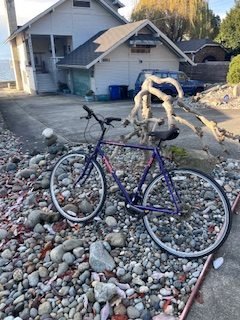 From the ‘abandoned-probably-stolen’ file: Bicycle, briefcase, golf balls
