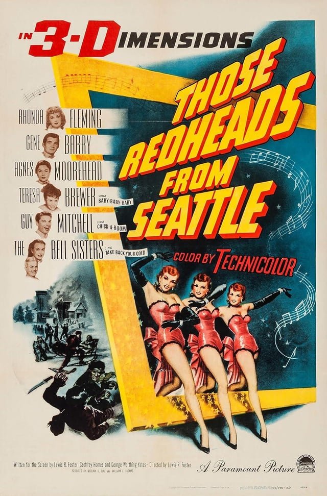 A western musical recommendation for everyone: Those Redheads From Seattle (dir. Lewis R. Foster, 1953, U.S.) – Rhonda Fleming’s screen presence is absolutely mesmerizing!