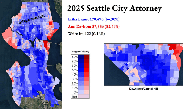 [Washington State Mapper] Precinct level results for the 2025 Seattle City Attorney election