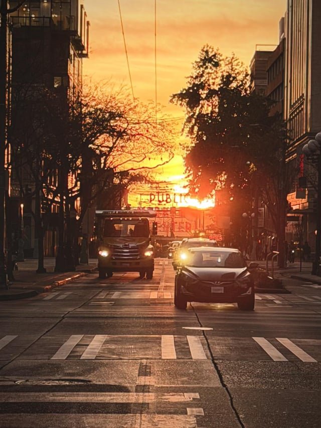 I ❤️ sunset in downtown Seattle