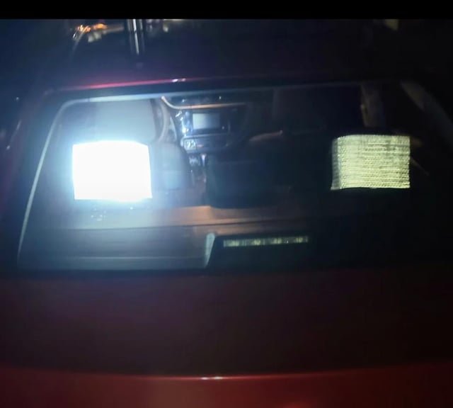 Reflective stickers to combat blinding lights at night?