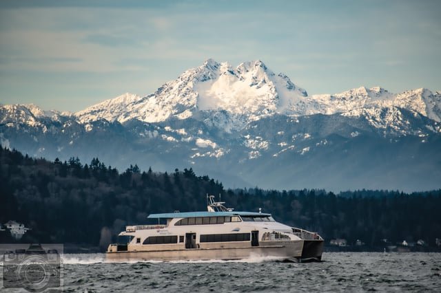 The Brothers looking magnificent from Alki Beach this morning: