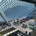 [OC] The Seattle Central Library (2004). Rem Koolhaas & Joshua Prince-Ramus were the principal architects – One of my favorite places when visited this beautiful city