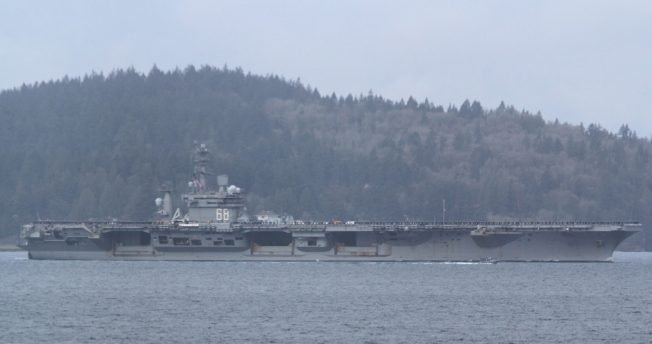 Soon To Be Seen off West Seattle: Aircraft carrier USS Nimitz