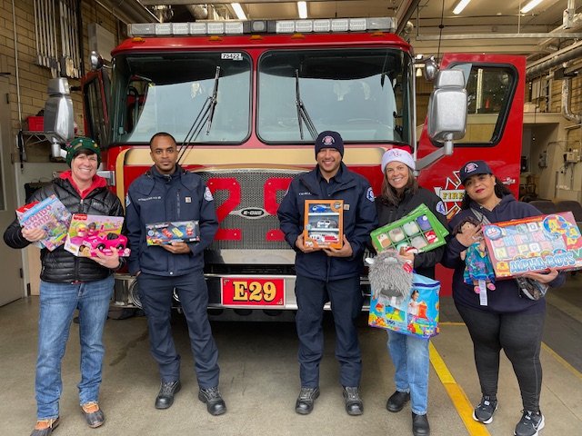 Pancakes! Marines! Santa! Firefighters! Special toy-donation events in West Seattle on Saturday