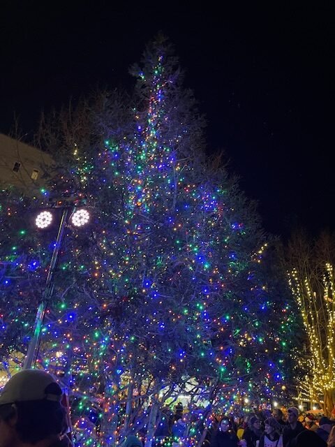 REPORT #4: Hometown Holidays crowd cheers West Seattle Junction tree lighting