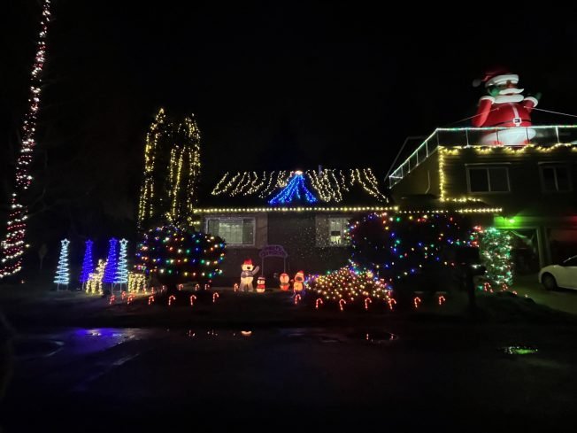 TONIGHT’S LIGHTS: Overseen by Santa