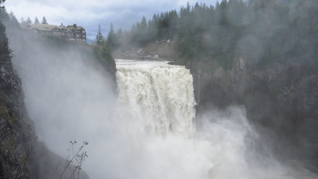 Snoqualmie Falls absolutely roaring yesterday