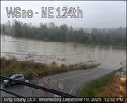 Novelty bridge over Snoqualmie River, looking towards Duvall