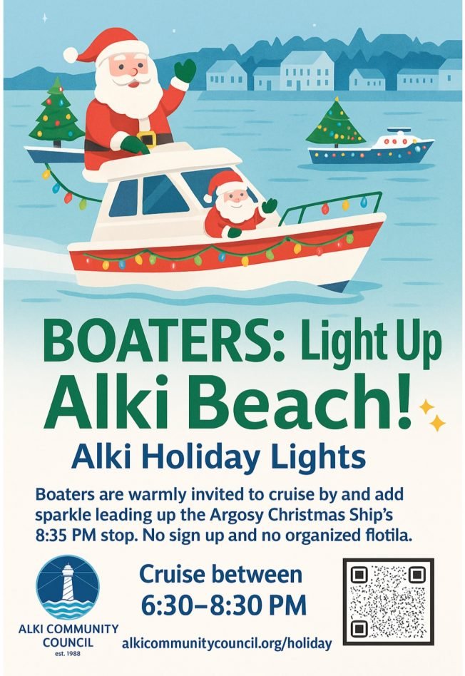 COUNTDOWN: One week until Alki Holiday Lights, Christmas Ship, and … your boat too?