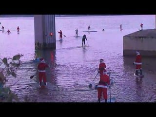 Seattle Santas commuting to work after WFH was canceled
