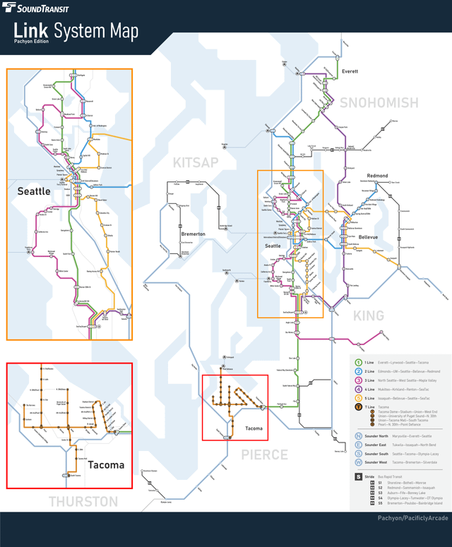 My 2nd (and Final) Hypothetical Puget Sound Transit Map