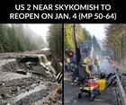 US 2 near Skykomish to REOPEN on Jan. 4 (MP 50-64)