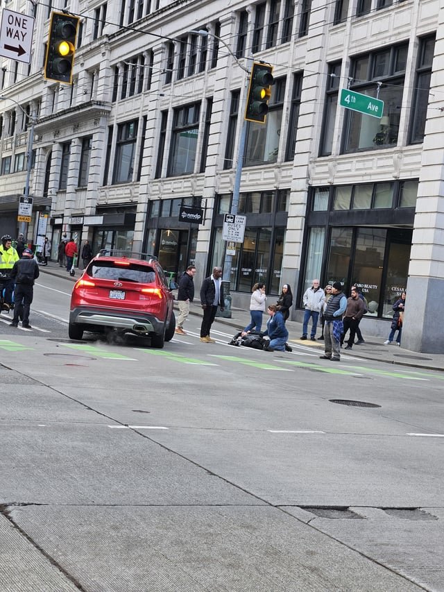 Even if you have the right away, watch your surroundings be careful.
