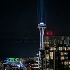 Loving the Laser lights on the needle tonight