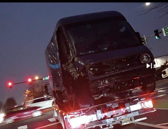 Sounder Train Hits Amazon Delivery Van Causing Massive Delays