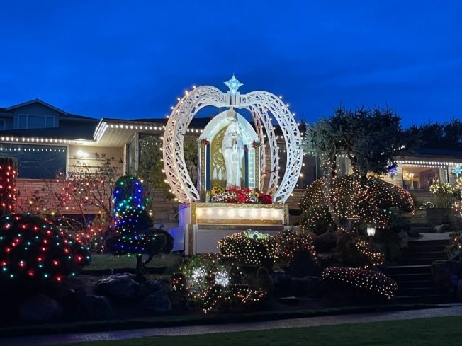TONIGHT’S LIGHTS: West Seattle’s Madonna, shining
