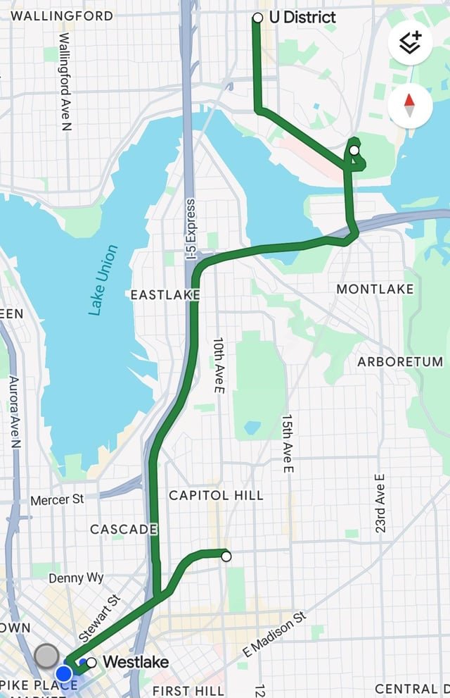 Google maps vs Seattle 1Line