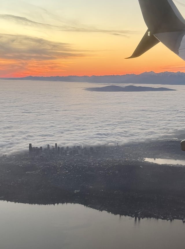 A look at the fog from our flight home