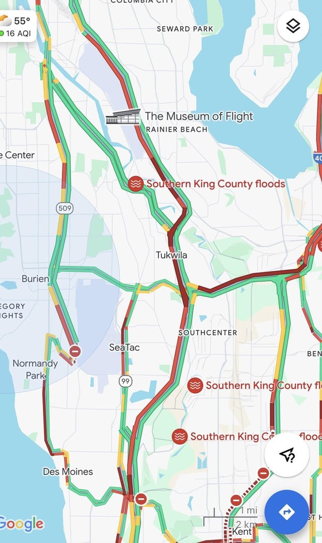 12 mile backup on I-5 South Seattle rn