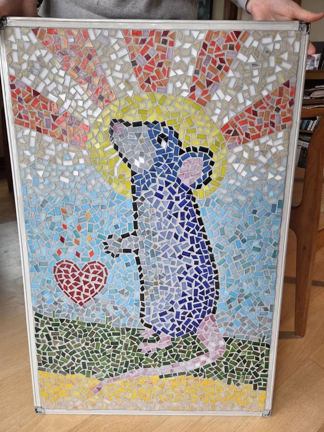 My wife made me our own Hot Rat Summer mosaic for Christmas