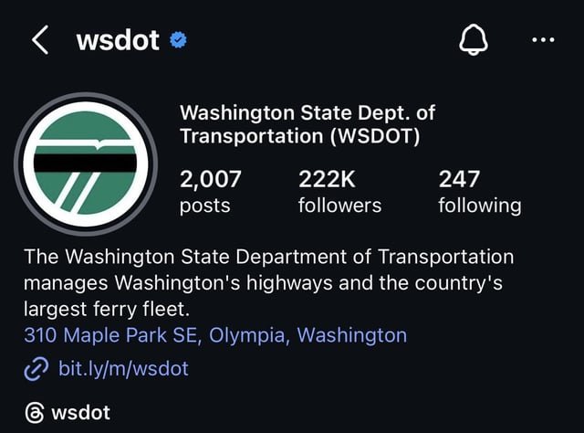 WSDOT Logo with a black band?