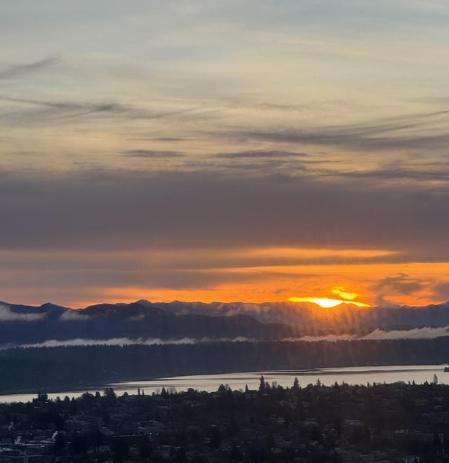 Delicious sunrise this morning.