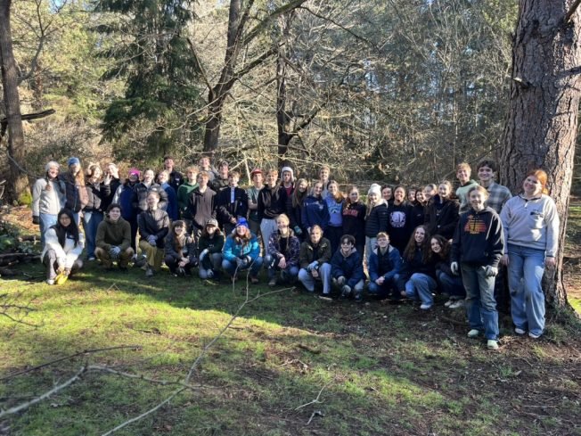 HELPING: West Seattle High School Earth Club’s MLK Day of Service work at Lincoln Park