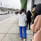 Long lines at soon to be closed Amazon Fresh Store in Factoria