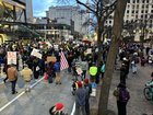 Tonight’s “ICE OUT” rally in front of Federal building